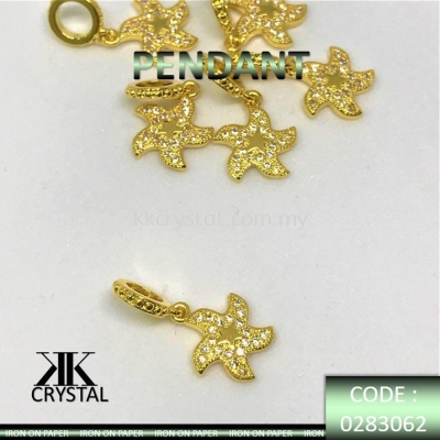 830629, CHARM, STARFISH, 0283062, GOLD, 5PCS/PCK