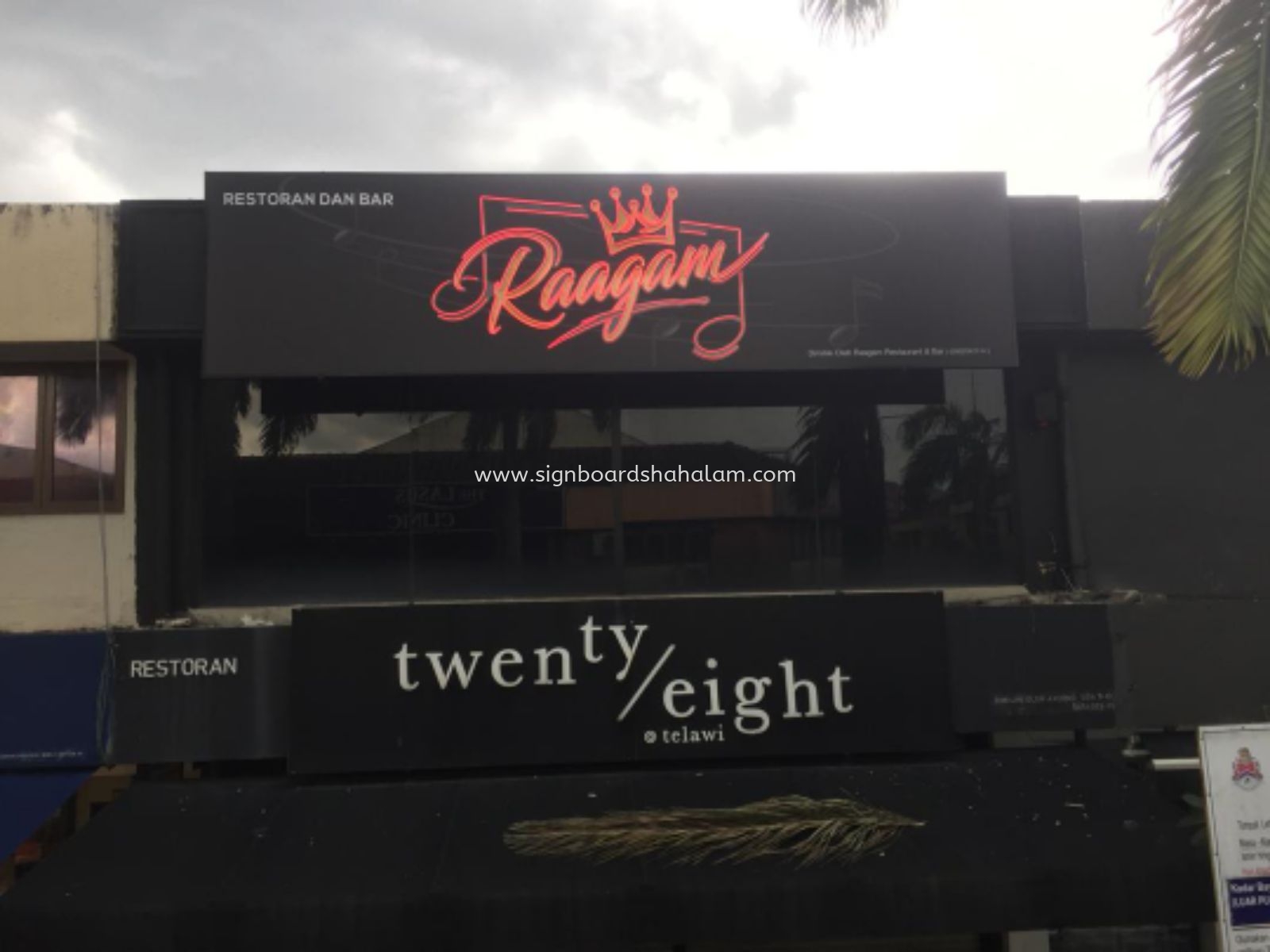 Raagam Bar & Restoran, Bangsar Signboard With LED Neon Light 