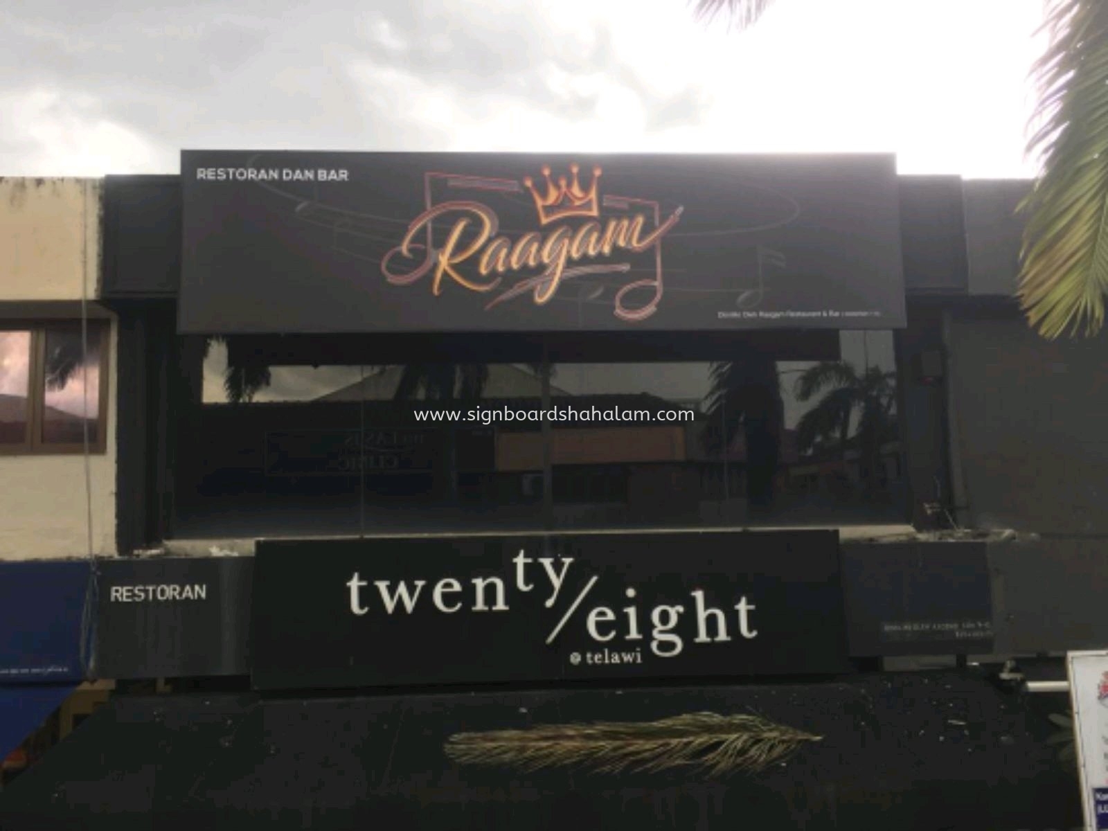 Raagam Bar & Restoran, Bangsar Signboard With LED Neon Light 