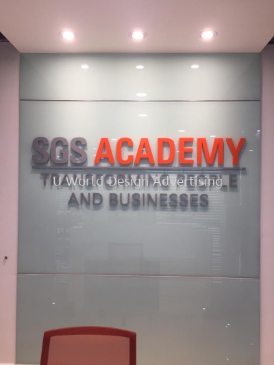 SGS Academy Acrylic 3D box up lettering at shah alam 