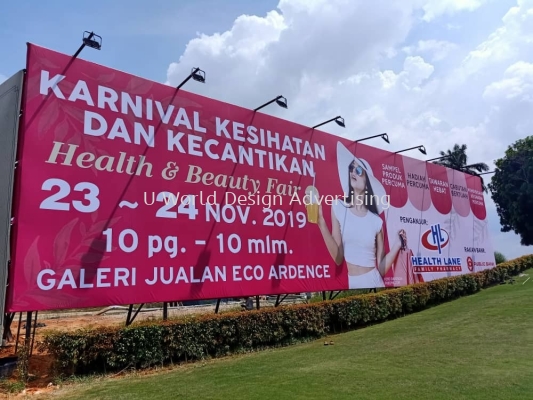 Tarpaulin billboard signage at bayu tinggi taipan 