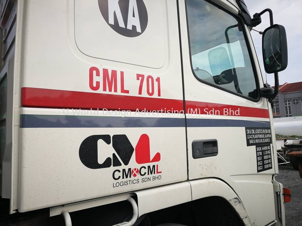 Cm & Cml Logistics sdn bhd Lorry Truck cutting sticker at klang ...
