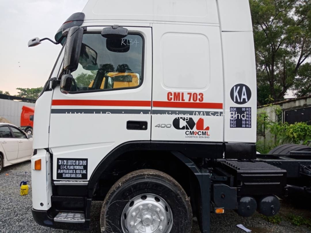 Cm & Cml Logistics sdn bhd Lorry Truck cutting sticker at klang ...