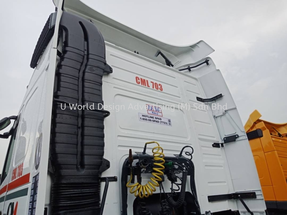 Cm & Cml Logistics sdn bhd Lorry Truck cutting sticker at klang ...