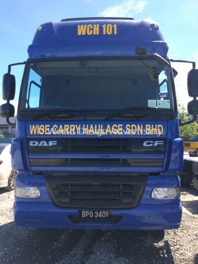 Wise Carry Haulage sdn bhd Lorry Truck cutting sticker at klang selangor