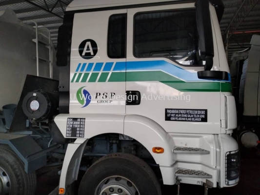 PSP LUBRICANTS (M) SDN BHD  truck inkjet uv sticker at Kampung Telok Gong, Pelabuhan Klang, Selangor 