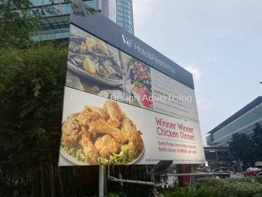 Ve hotel & residence billboard signboard at bangsa selangor 