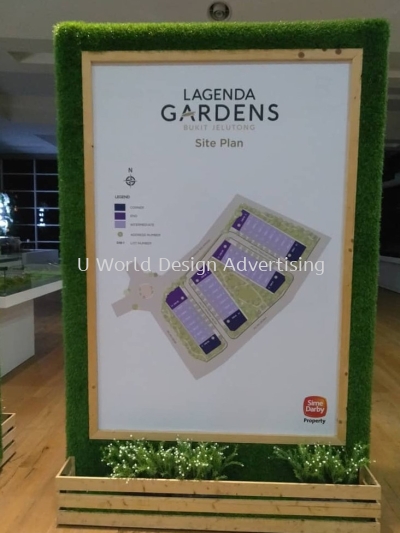 Lagenda Gardens install signage sticker at event booth kuala lumpur