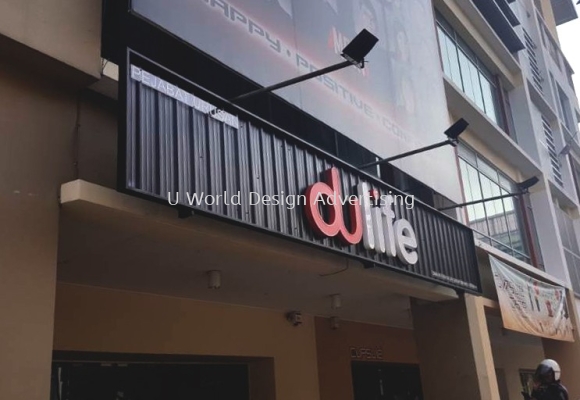 Dulife led 3d box up lettering with zin base signboard at setia alam