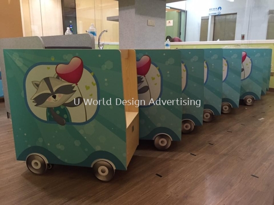 Waterproof Furniture Facilities Wrapping Sticker | Advertising Pengiklanan Information | Nursery School Wellness Gym | Supply Printing Install | Malaysia