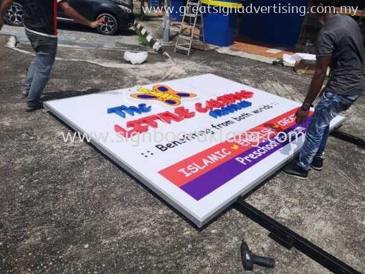 The Little Caliphs 3d LED conceal Box up lettering Billboard At bandar putri klang