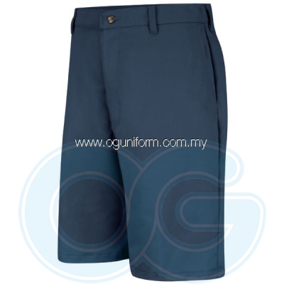 Casual Plain Front Short (Navy Blue)