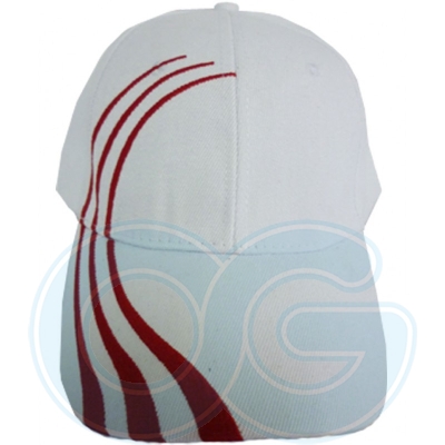 Wool Cap Design A (C03R/87) (White/Red)