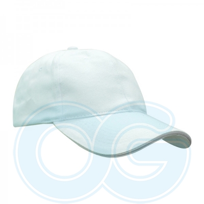 Single Colour Cotton Brush Cap (CP01E/62) (White)