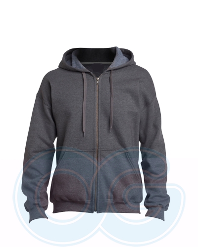 Unisex Full Zip Hooded Sweatshirt (G18700M-598) Tweed (276C)G