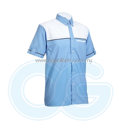 Unisex F1 Shirt (F104OS/355) Light Blue mix White(10)