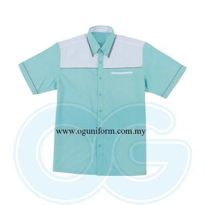 Unisex F1 Shirt (F138OS/420) Turquoise & White & Grey (17)