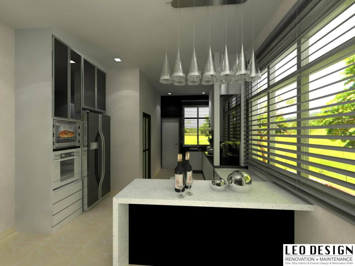 Reka Bentuk Kabinet Dapur 3D Yang Sesuai Di Malaysia Meja Pulau Dapur Dapur Reka Bentuk 3D