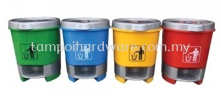 Plastic Recycle Round Pedal Bin