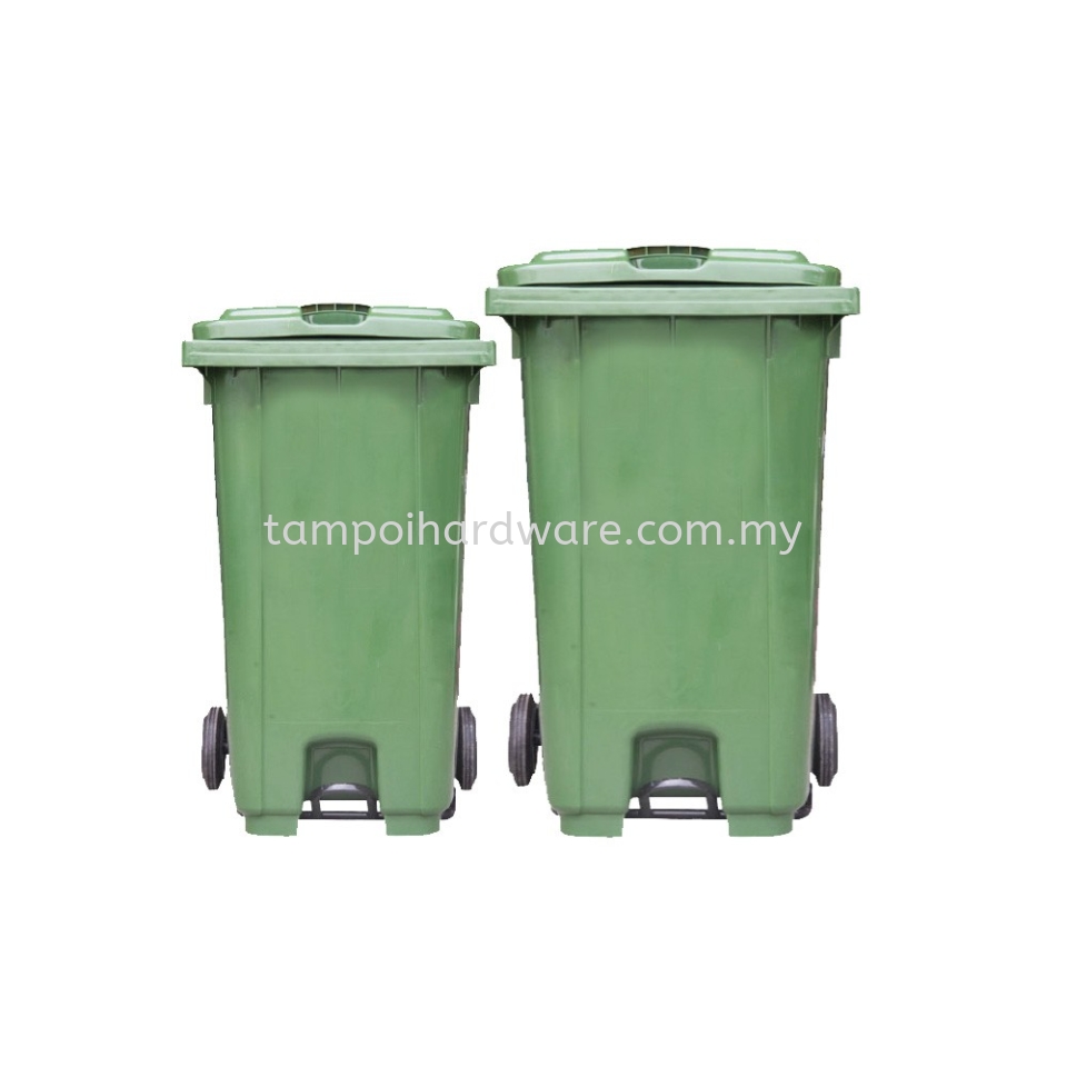 Mobile Garbage Bin With Foot Pedal Rubbish Pail Hygiene and Cleaning Tools