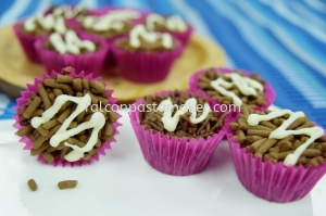 Biskut Sarang Burung Coklat