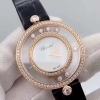 Chopard 32mm Happy Diamonds with 18k Rose Gold Watches