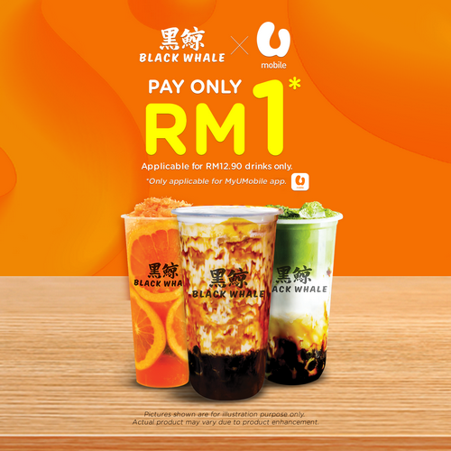 Umobile Users Pay Only RM1 Drinks in Black Whale