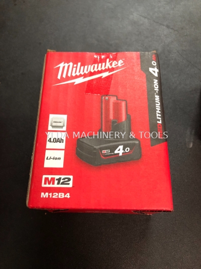 MILWAUKEE M12B4 BATTERY 4.0AH M12