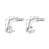 55 90JIC Female 74Cone Seat Hydraulic Fitting