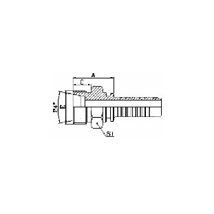 813 Metric Male 24Cone Seat L.T.