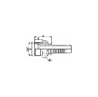 814 Metric Male 24 Cone Seat H.T.