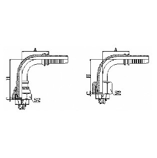 856 90METRIC Female 24Cone O-Ring H.T.