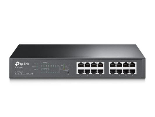 TL-SG1016PE. TPlink 16-Port Gigabit Easy Smart PoE Switch with 8-Port PoE+