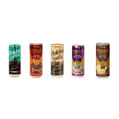 Pokka Cappuccino Coffee, Rich Coffee, Vanilla Milk Coffee, Mocha Coffee & Milk Coffee