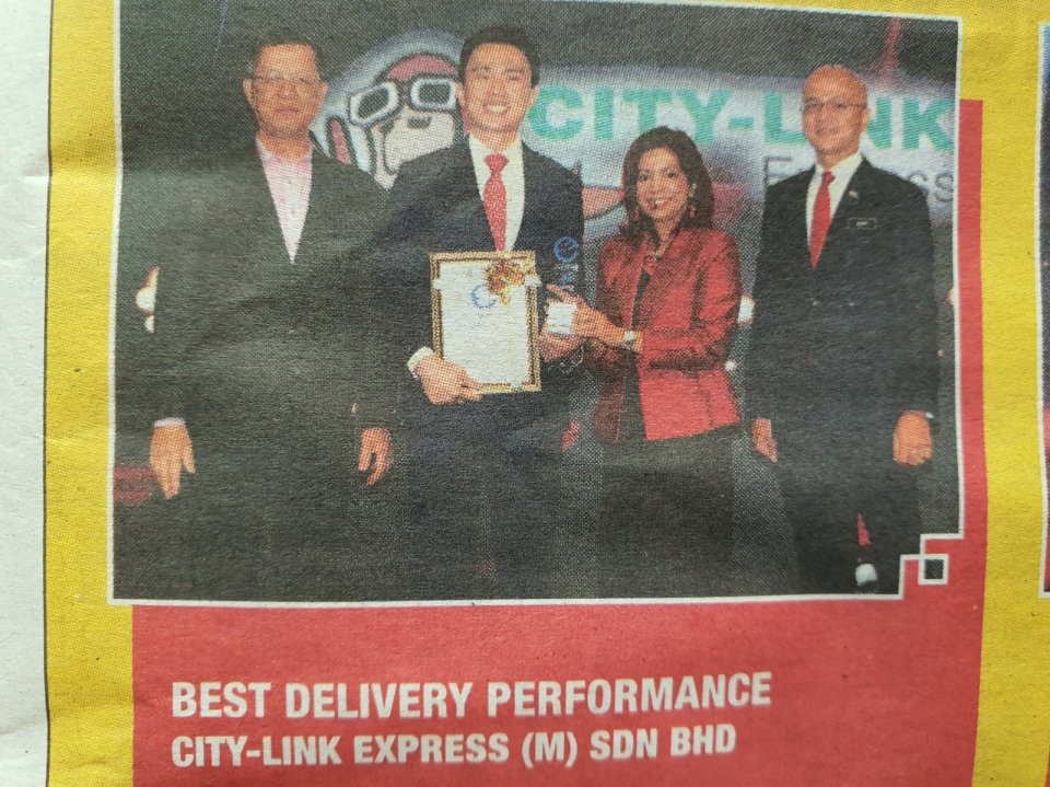CITY-LINK EXPRESS (M) S/B RECEIVED DELIVERY PERFORMANCE AWARD FROM E-COMMERCE DELIVERY AWARD 2019