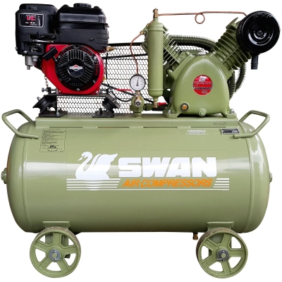 Swan HVU-203E Air Compressor with B&S Petrol Engine 6.5HP, 12Bar, FAD270L/min, 960rpm, 