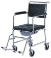 Chrome Steel 3 in 1 Commode Steel Construction  Wheel Chair & Push Chair