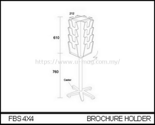 FBS4X4 BROCHURE HOLDER