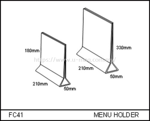 FC41 MENU HOLDER