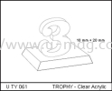 U TY 061 TROPHY - Clear Acrylic 