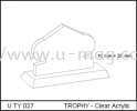 U TY 027 TROPHY - Clear Acrylic TROPHY