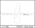 U TY 056 TROPHY - Clear Acrylic 