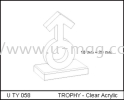 U TY 058 TROPHY - Clear Acrylic 