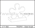 U TY 064 TROPHY - Clear Acrylic 