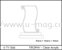 U TY 044 TROPHY - Clear Acrylic TROPHY