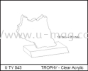 U TY 043 TROPHY - Clear Acrylic 