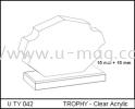 U TY 042 TROPHY - Clear Acrylic TROPHY