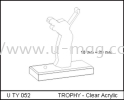 U TY 052 TROPHY - Clear Acrylic 