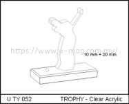 U TY 052 TROPHY - Clear Acrylic