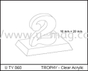 U TY 060 TROPHY - Clear Acrylic TROPHY